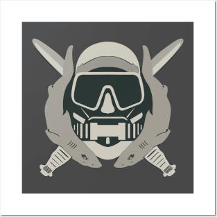 US Military Special Operations Diver Badge Posters and Art